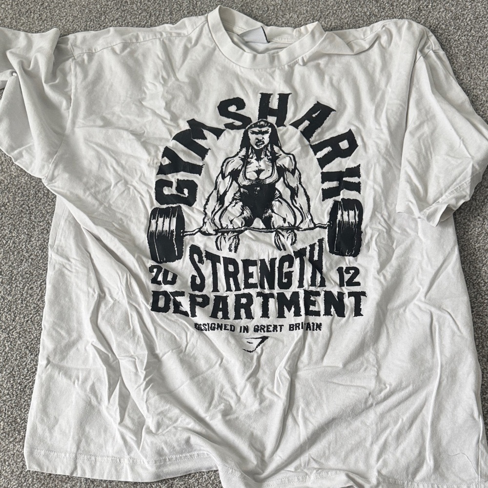 Gymshark White Strength Department Tee